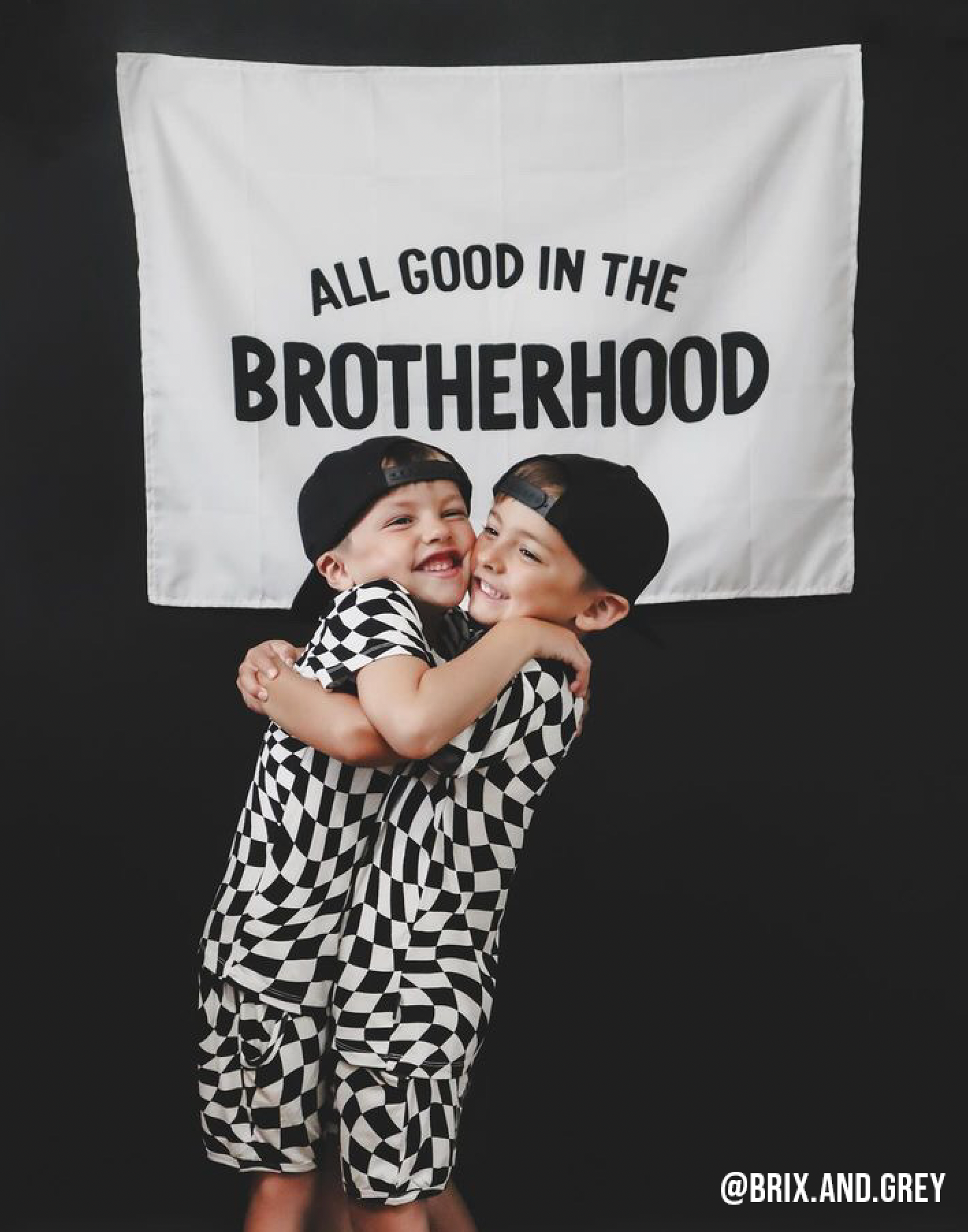 All Good In The Brotherhood Banner | Kids Decor Wall Hanging