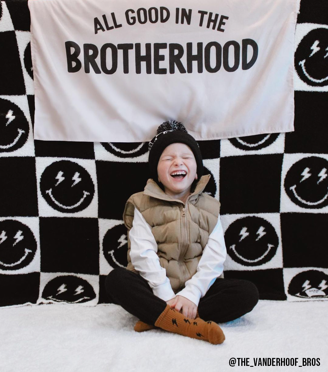 All Good In The Brotherhood Banner | Kids Decor Wall Hanging