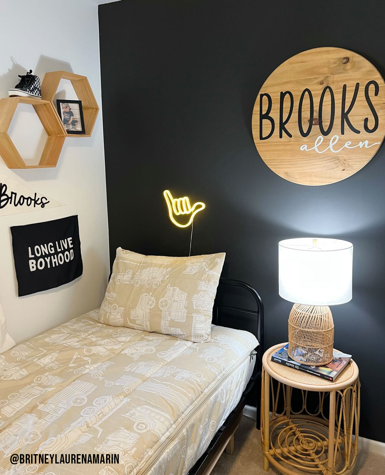 Long Live Boyhood Banner | Boys Room Fabric Wall Sign