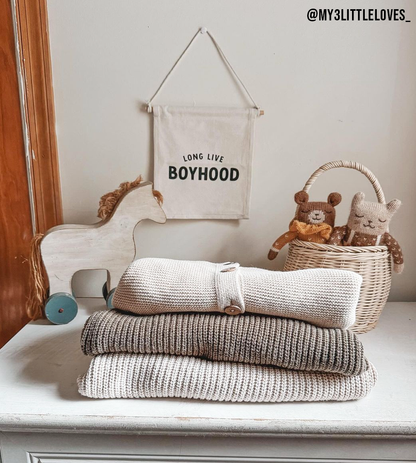 Long Live Boyhood (Natural) Canvas Hang Sign - Canvas Decor