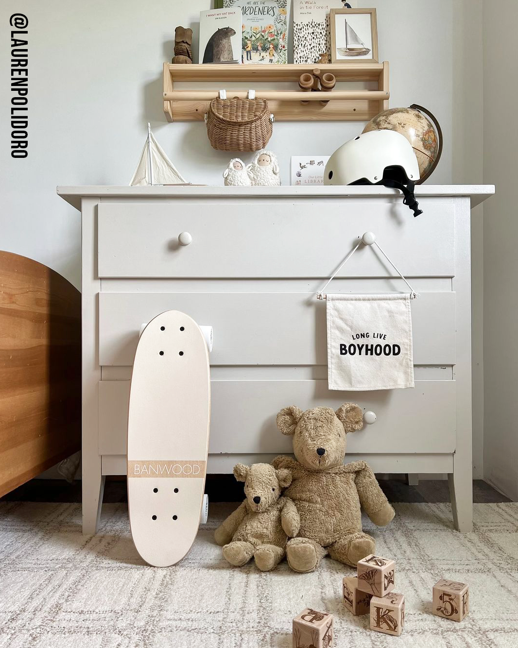 Long Live Boyhood (Natural) Canvas Hang Sign - Canvas Decor