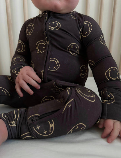 Distressed Smiley | Bamboo Romper